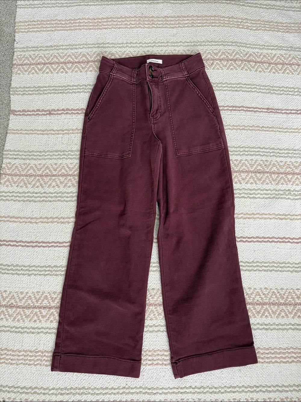 maurices Wide-Leg Burgundy Pants